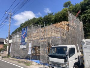 国東市での新築建築風景